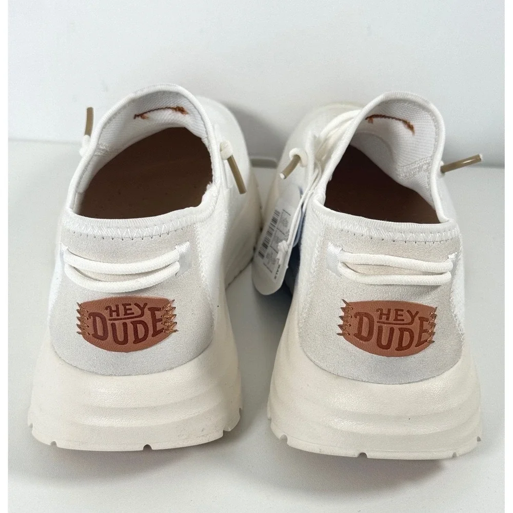 Hey Dude Sirocco M Neutrals Mens Size 7 White White Sneakers 41292-143 Slip On